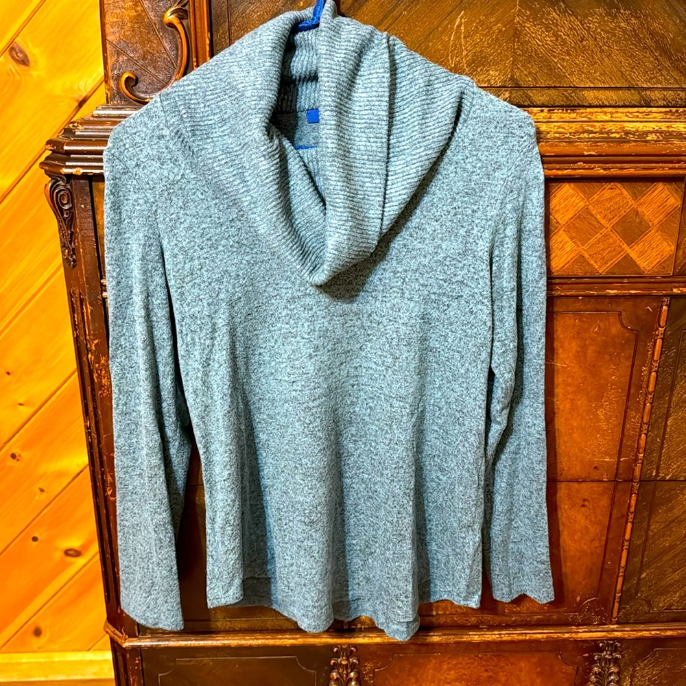 Apt. 9 Cowlneck Sweater PXS blue and black